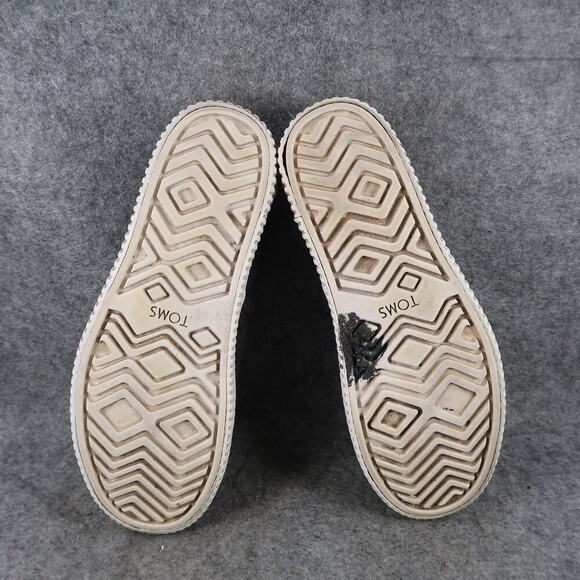 Toms Shoes Womens 7 Slip On Sneakers Platfrom Alpargatas Canvas Casual Trainers - Picture 10 of 12